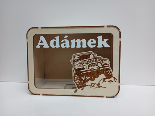 Dětská pokladnička jeep
