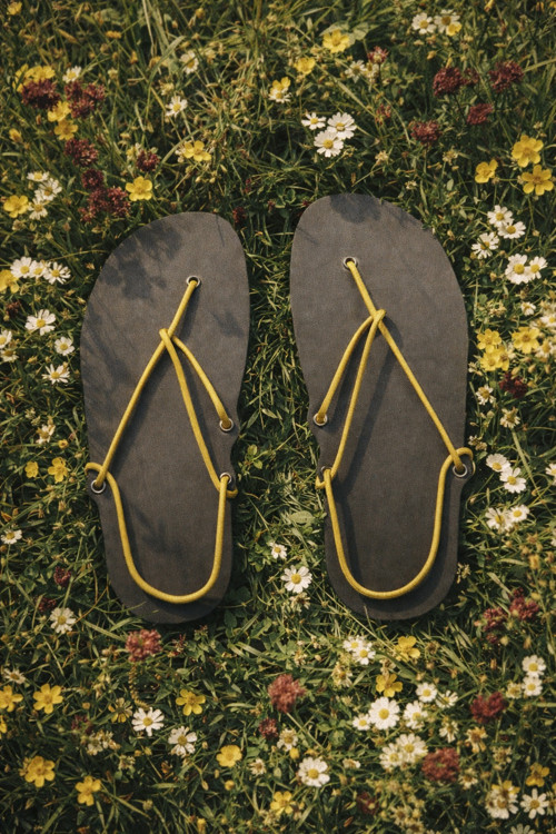 Sandály (šedá x žlutá)
