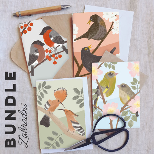 Bundle 4 přáníčka // Zahradní