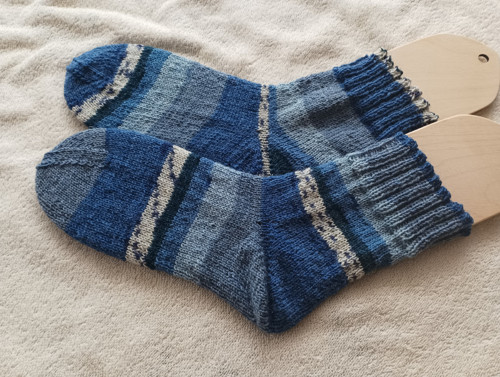 Ručně pletené ponožky mráček na nebi vel.36/37