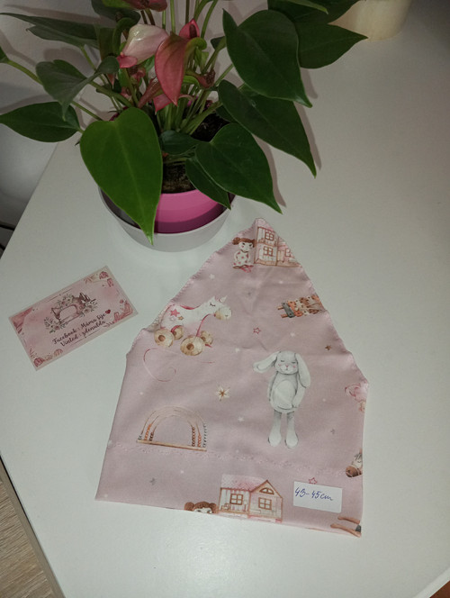 Letní šátek pro holčičku 43-45cm růžový