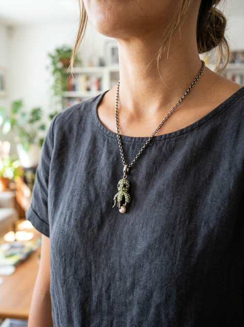 Chobotnice kameny perla na řetízku 925 Thomas Sabo