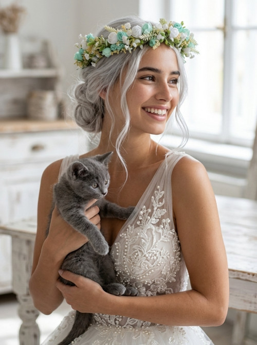 Svatební věneček Tiffany blue — foto 1