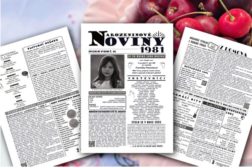 45 let: 3stránkové "Narozeninové NOVINY" 1981, PDF