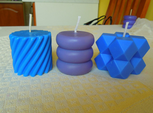 Hand made svíčky ze sojového vosku - Modro-fialová