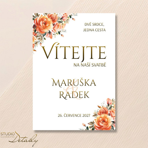 Uvítací cedule - Květinová terakota