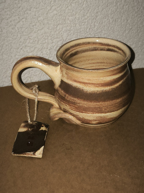 Keramický mramorovaný hrnek z míchaných hlín č.3
