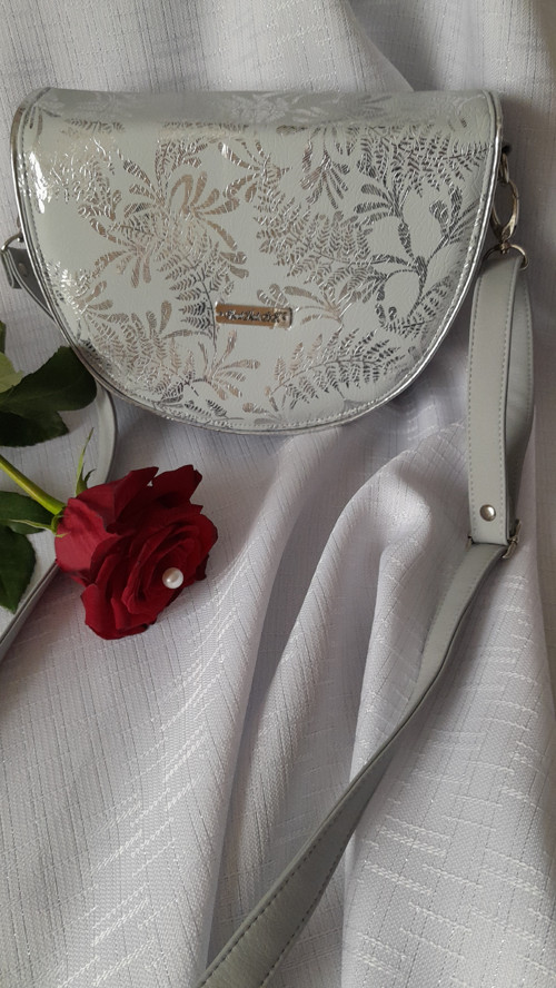 Crossbody Luna stříbrná