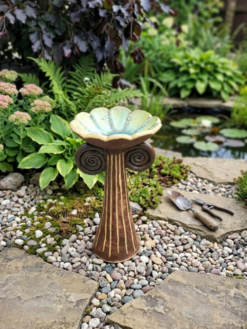 Keramické zahradní pítko pro ptáky 50 cm