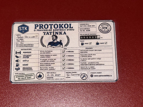Protokol o pravidelné kontrole stavu tatínka