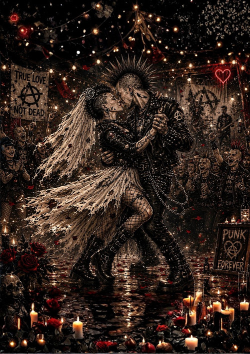 Punk wedding day