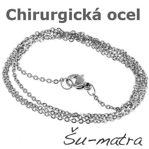 Řetízek z chirurgické oceli, 1,5 mm (51 cm)