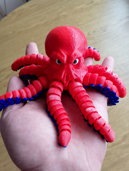 Pohyblivá chobotnice – 3D tisk