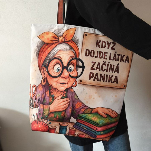 Nákupní taška Když dojde látka začíná panika