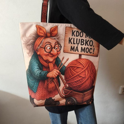 Nákupní taška Kdo má klubko, má moc