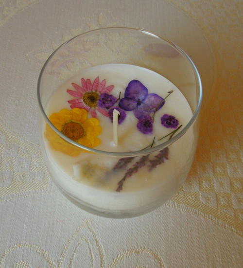 Hand made svíčka ve skle - vhodná jako dárek
