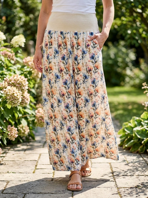 Letní sukně kytičková s kapsami 2v1 v.S-XXL sleva