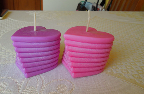Hand Made svíčky 2x Srdce - vhodné jako dárek