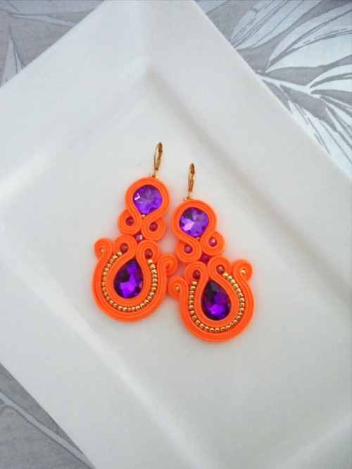 Soutache náušnice — foto 1