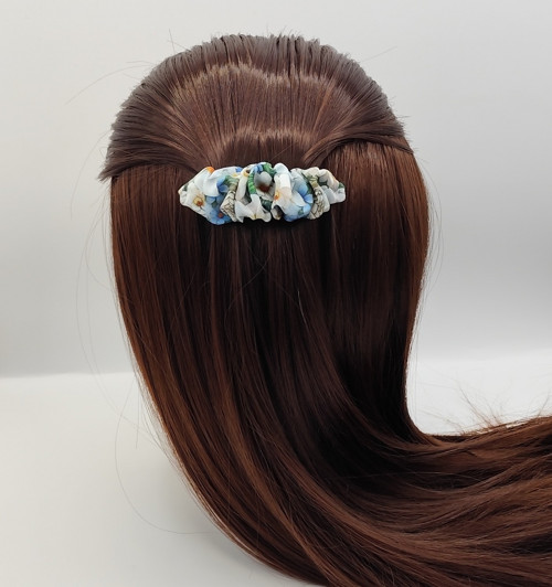 Spona do vlasů scrunchie zelená