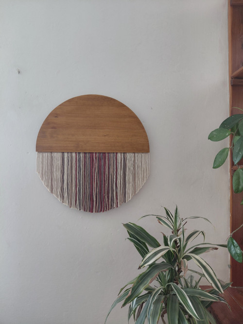 Kulaté macramé na zeď kruh 50cm