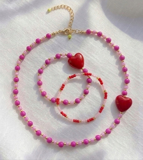 Handmade korálkový set - Srdcovka — foto 1