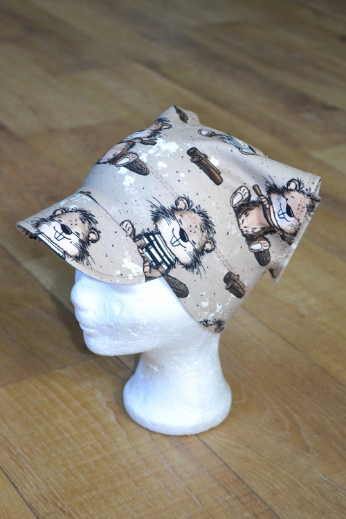Šátek s kšiltem "Bobři" vel. 50-52/3cm