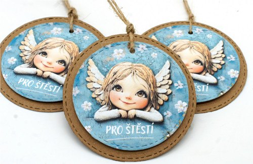 Visačky pro štěstí - 3 ks