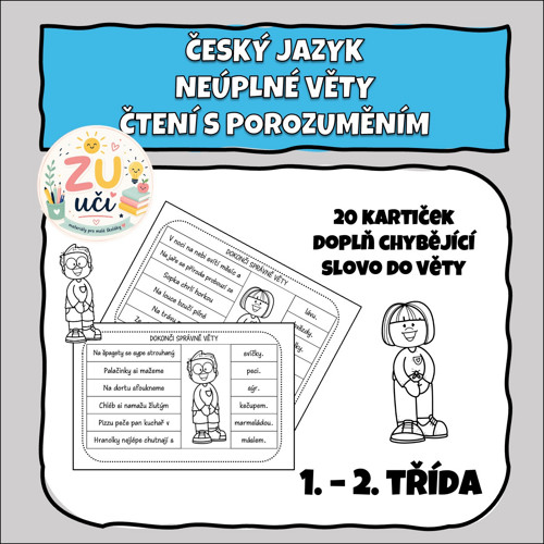 Neúplné věty - Čtení s porozuměním