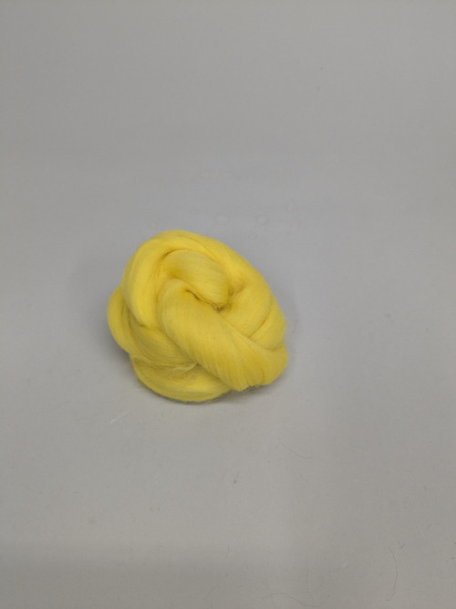 Vlna rouno plstění předení žlutá citron 20g