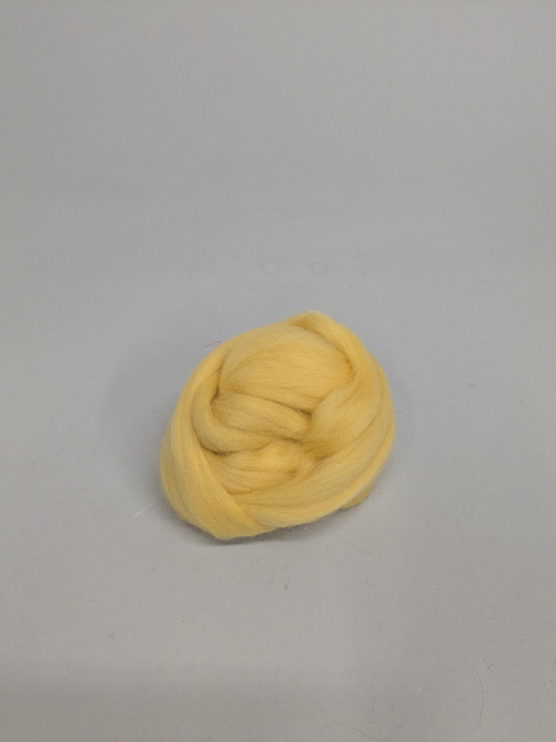 Vlna rouno plstění předení žlutá sv. pastel 20g