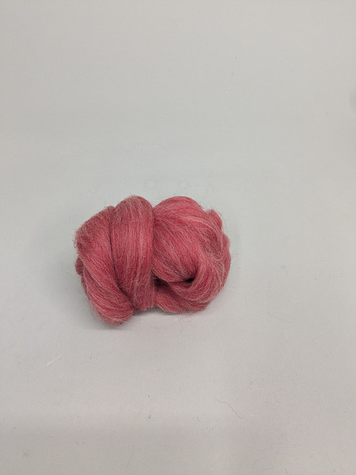 Vlna rouno plstění předení červeno/bílý melír 20g