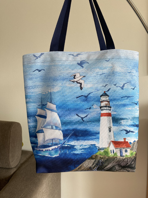 Nepromok.taška přes rameno XL - Maják a loď
