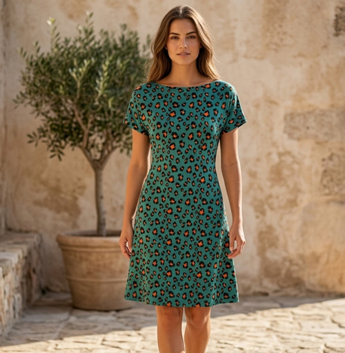 Viskózové šaty LEOPARD — foto 1