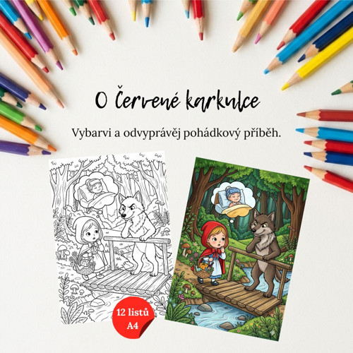 Sbírka omalovánek: O Červené karkulce