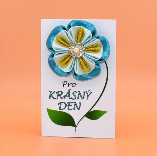 Kytička pro krásný den - tyrkysová — foto 1