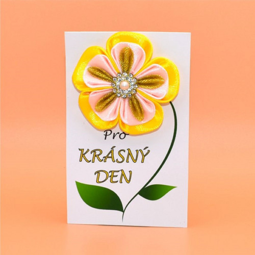 Kytička pro krásný den - žlutorůžová
