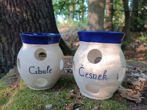 Keramická nádoba na cibuli, česnek