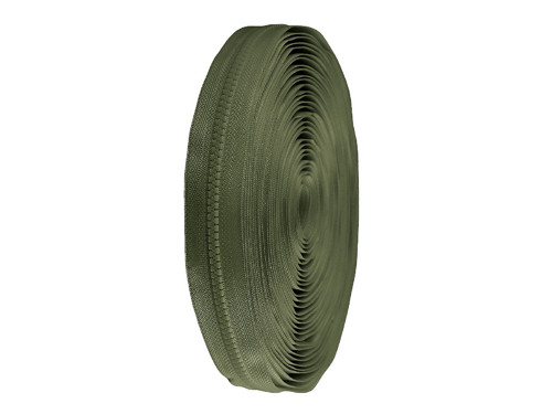 Zip kostěný metráž No 5 (50cm) - khaki