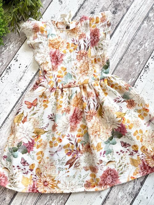 110/116 skladem Dětské šaty Wings Boho