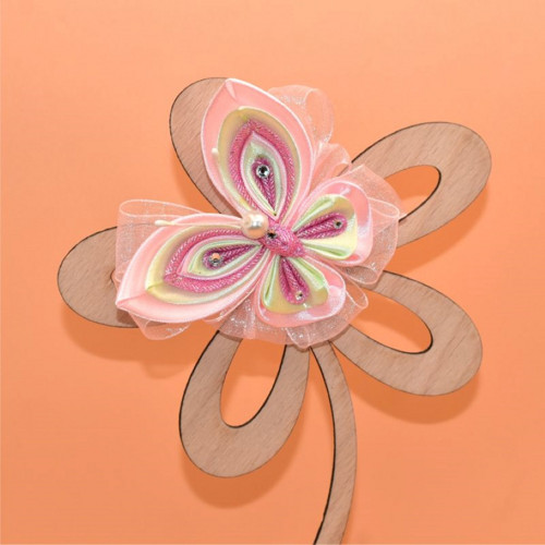 Motýl kanzashi - růžovozelený