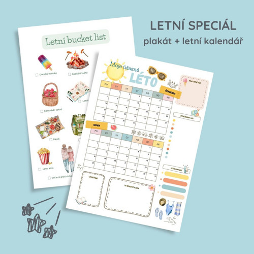 LETNÍ SPECIÁL – velký letní plánovač + bucket list