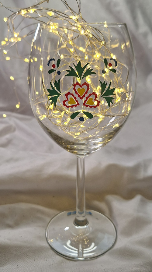 Sklenice na víno "ornament" - velká