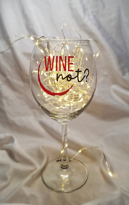 Sklenice na víno "Wine not?" - velká