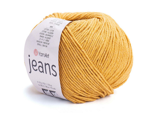 Pletací příze Jeans 50 g - hořčicová