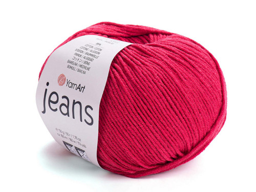 Pletací příze Jeans 50 g - červená