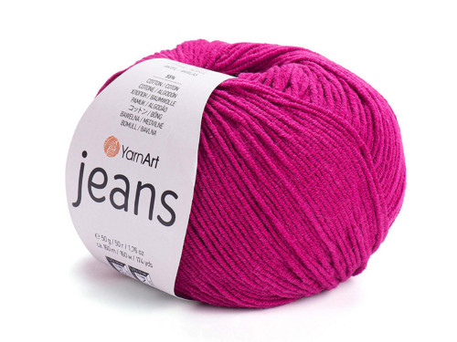 Pletací příze Jeans 50 g - malinová