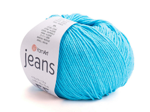 Pletací příze Jeans 50 g - azurová