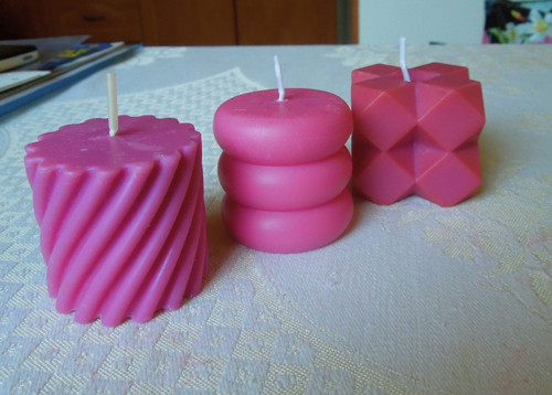Hand made svíčky Růžová sada – vhodné jako dárek