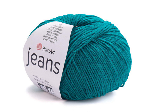 Pletací příze Jeans 50 g - zelená
